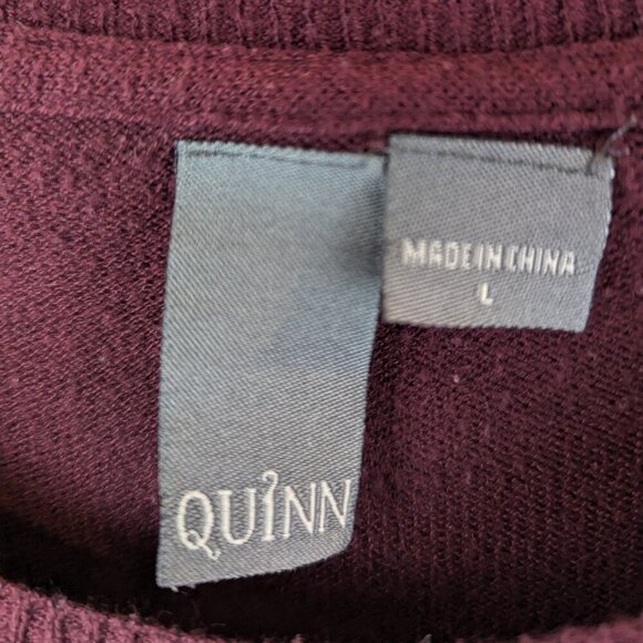 Quinn Long Maroon Sweater, Sz L - Picture 2 of 5